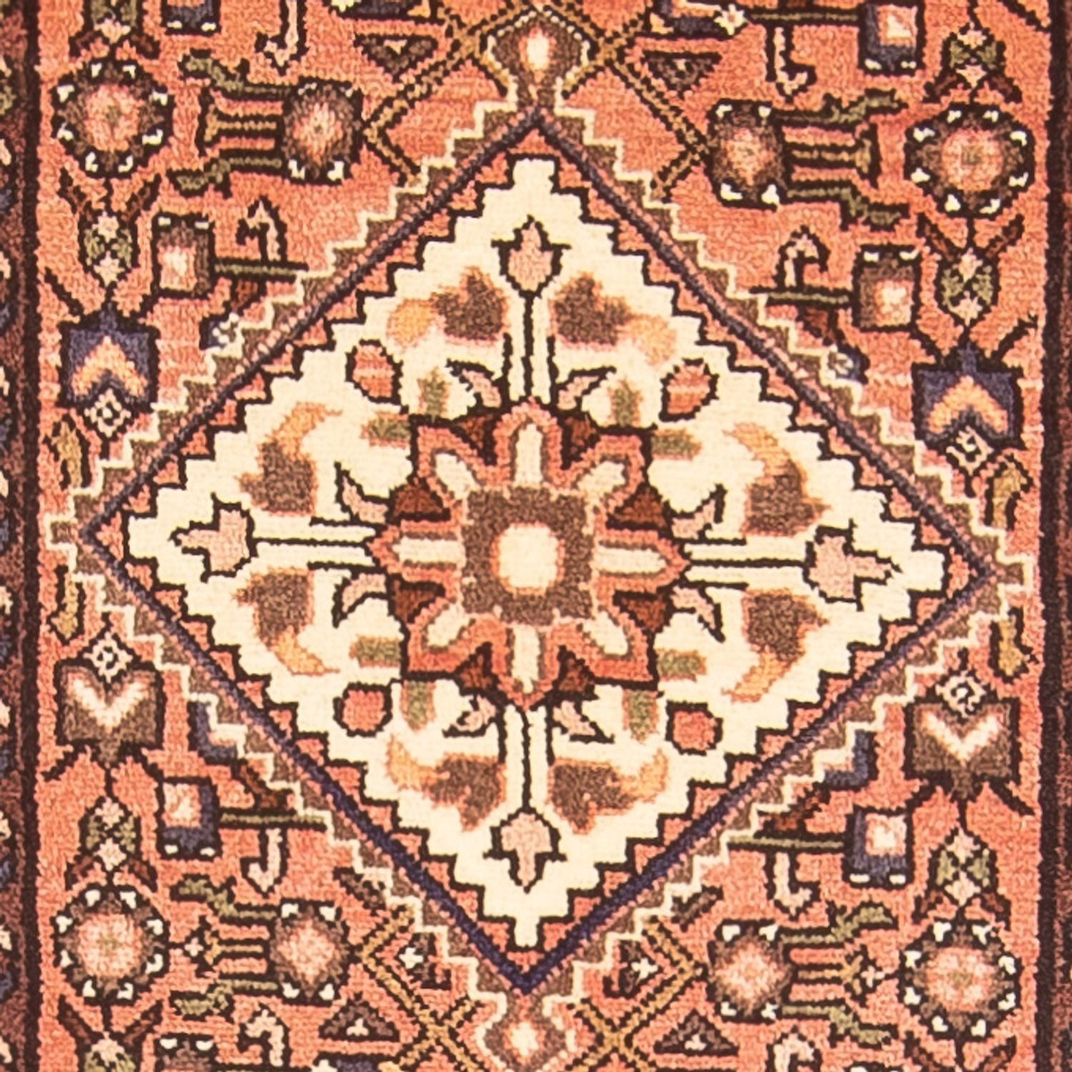 Tapis de couloir Tapis persan - Nomadic - 400 x 78 cm - rouge