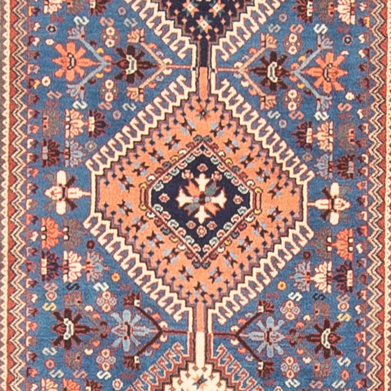 Tapis de couloir Tapis persan - Nomadic - 392 x 82 cm - bleu