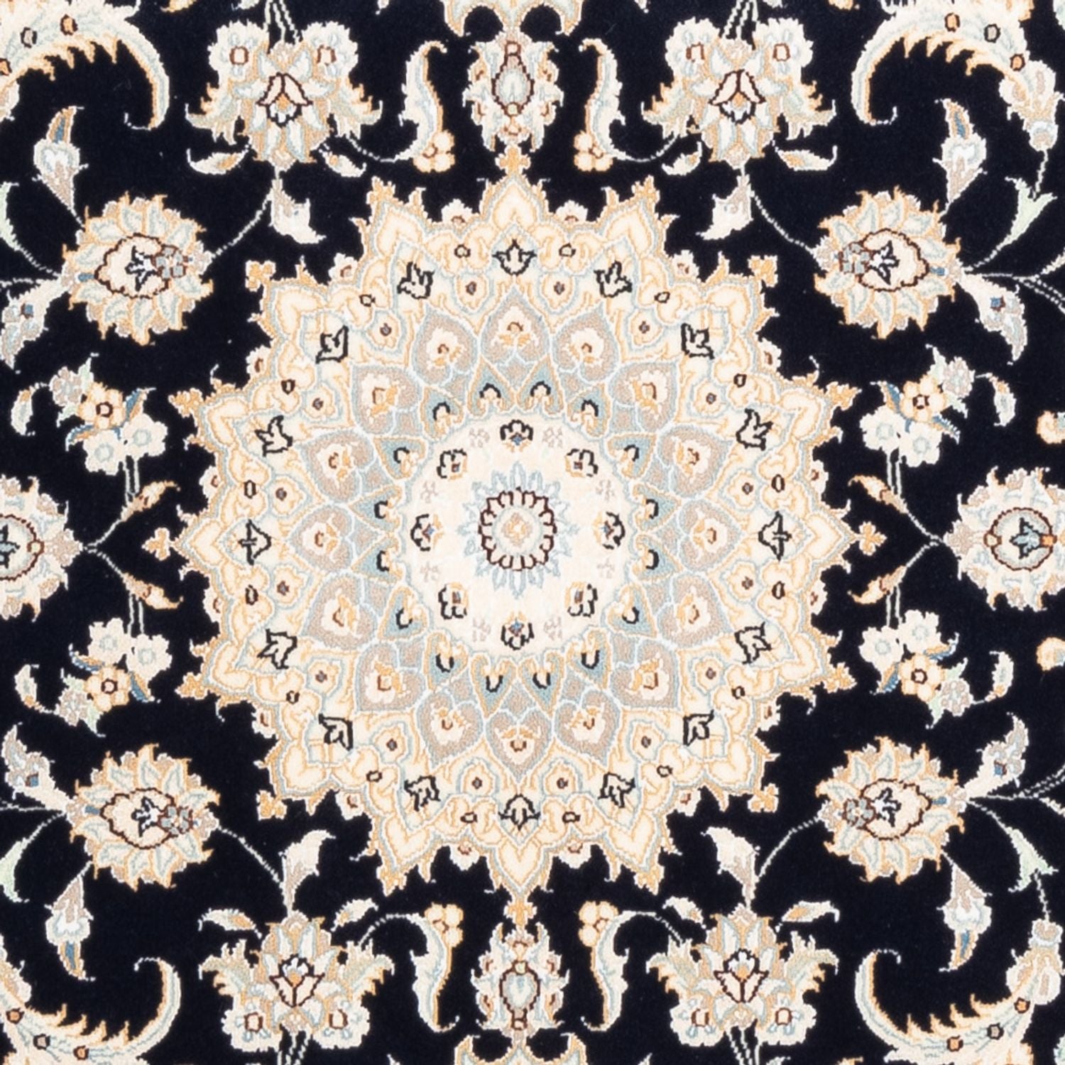 Tapis persan - Nain - Premium - 154 x 104 cm - bleu foncé