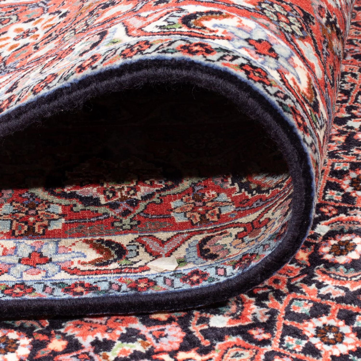 Tapis persan - Bidjar - 247 x 196 cm - bleu foncé