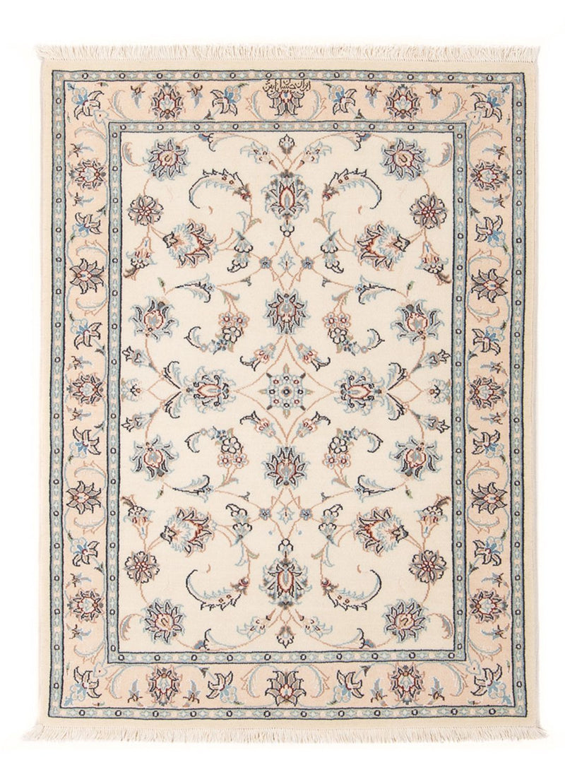 Tapis persan - Nain - Premium - 118 x 80 cm - crème