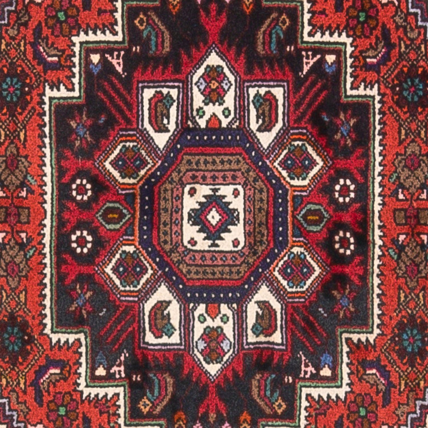 Tapis persan - Nomadic - 127 x 83 cm - rouge