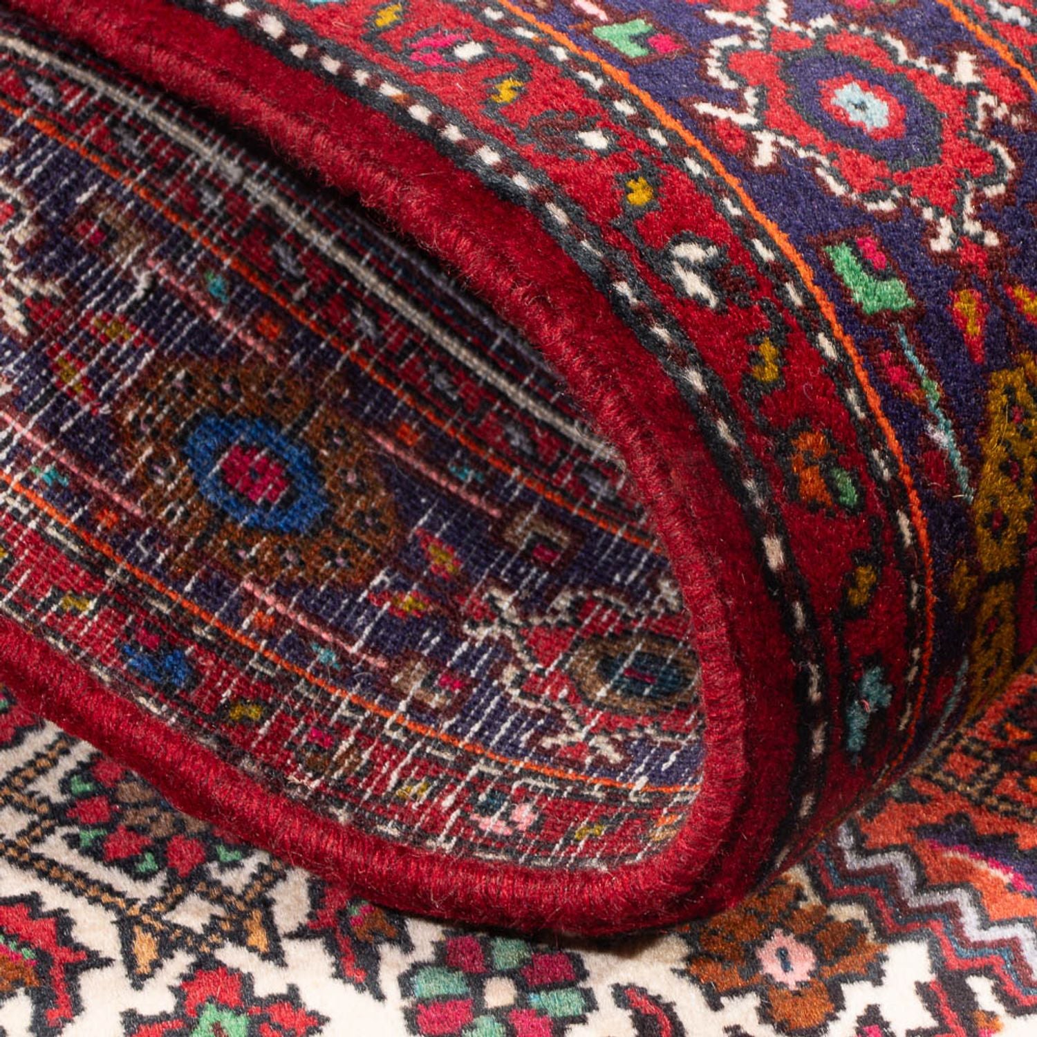 Tapis persan - Nomadic - 127 x 83 cm - rouge