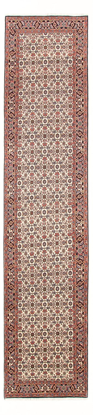 Tapis de couloir Tapis persan - Bidjar - 383 x 85 cm - crème