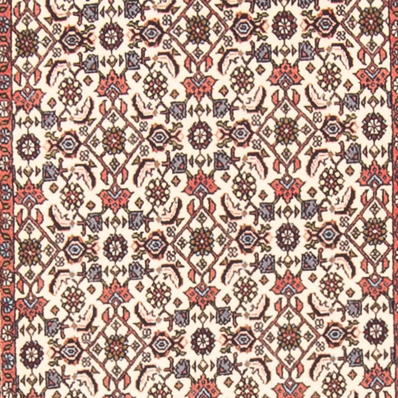 Tapis de couloir Tapis persan - Bidjar - 383 x 85 cm - crème