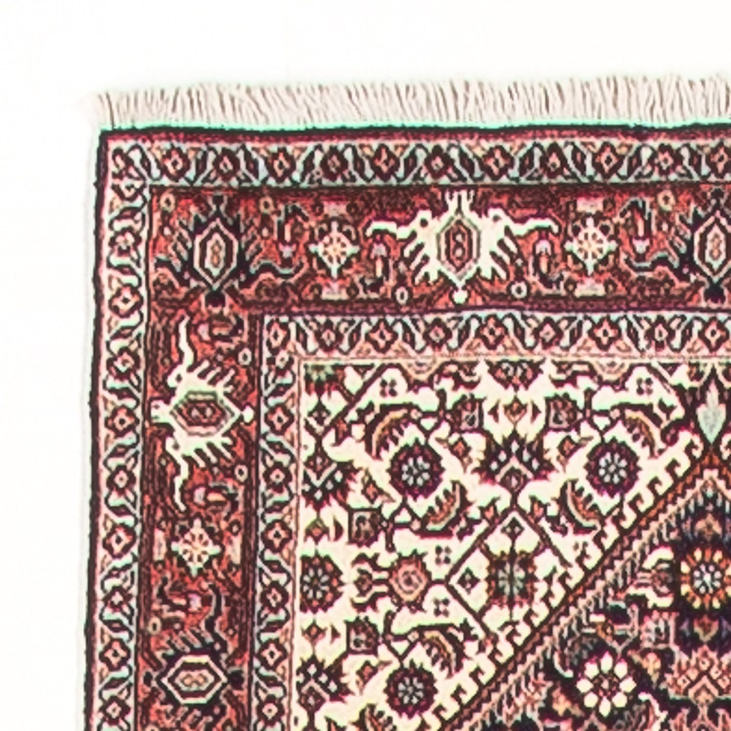 Tapis de couloir Tapis persan - Bidjar - 410 x 67 cm - crème