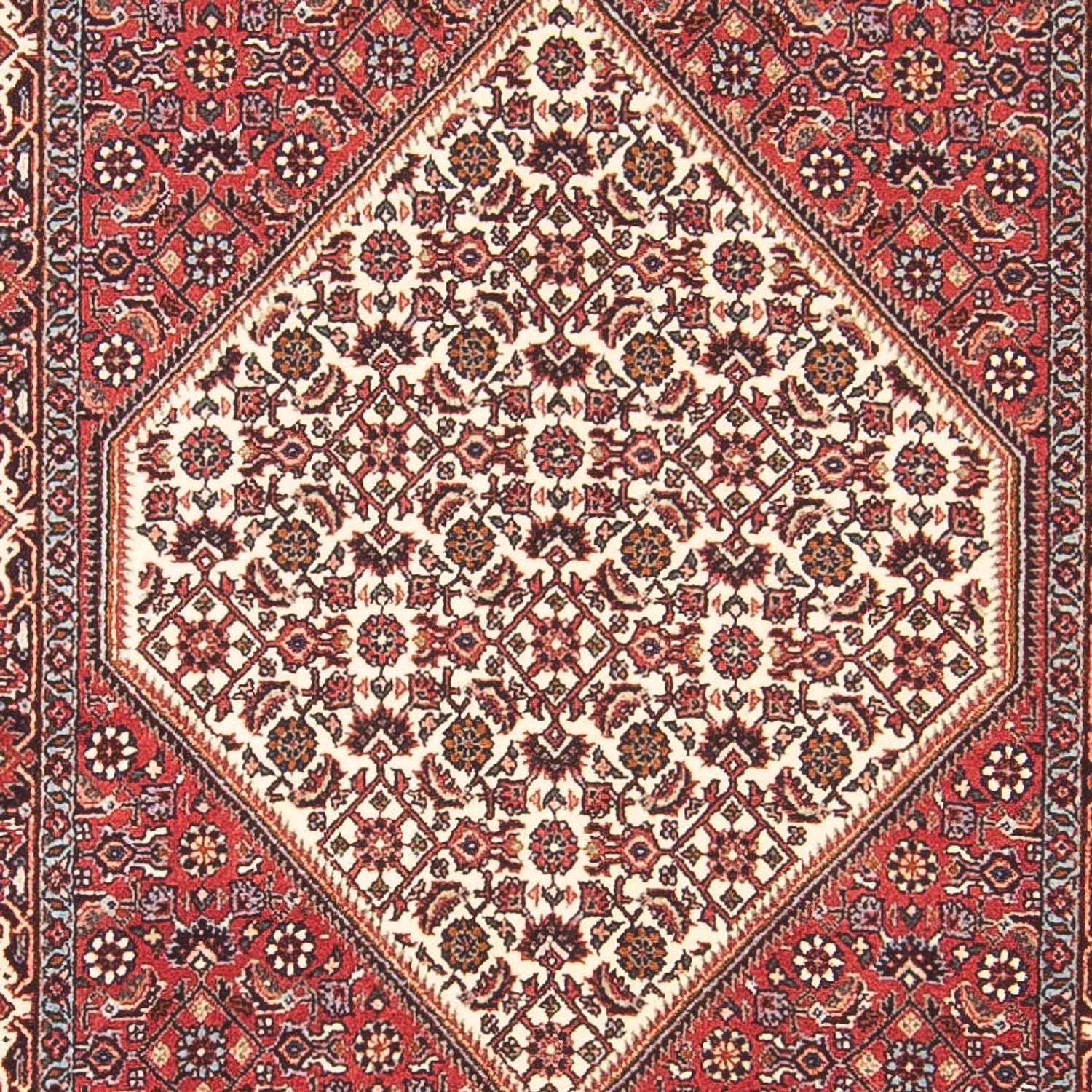 Tapis de couloir Tapis persan - Bidjar - 384 x 77 cm - rouge