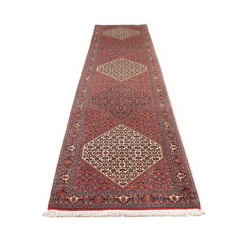 Tapis de couloir Tapis persan - Bidjar - 384 x 77 cm - rouge