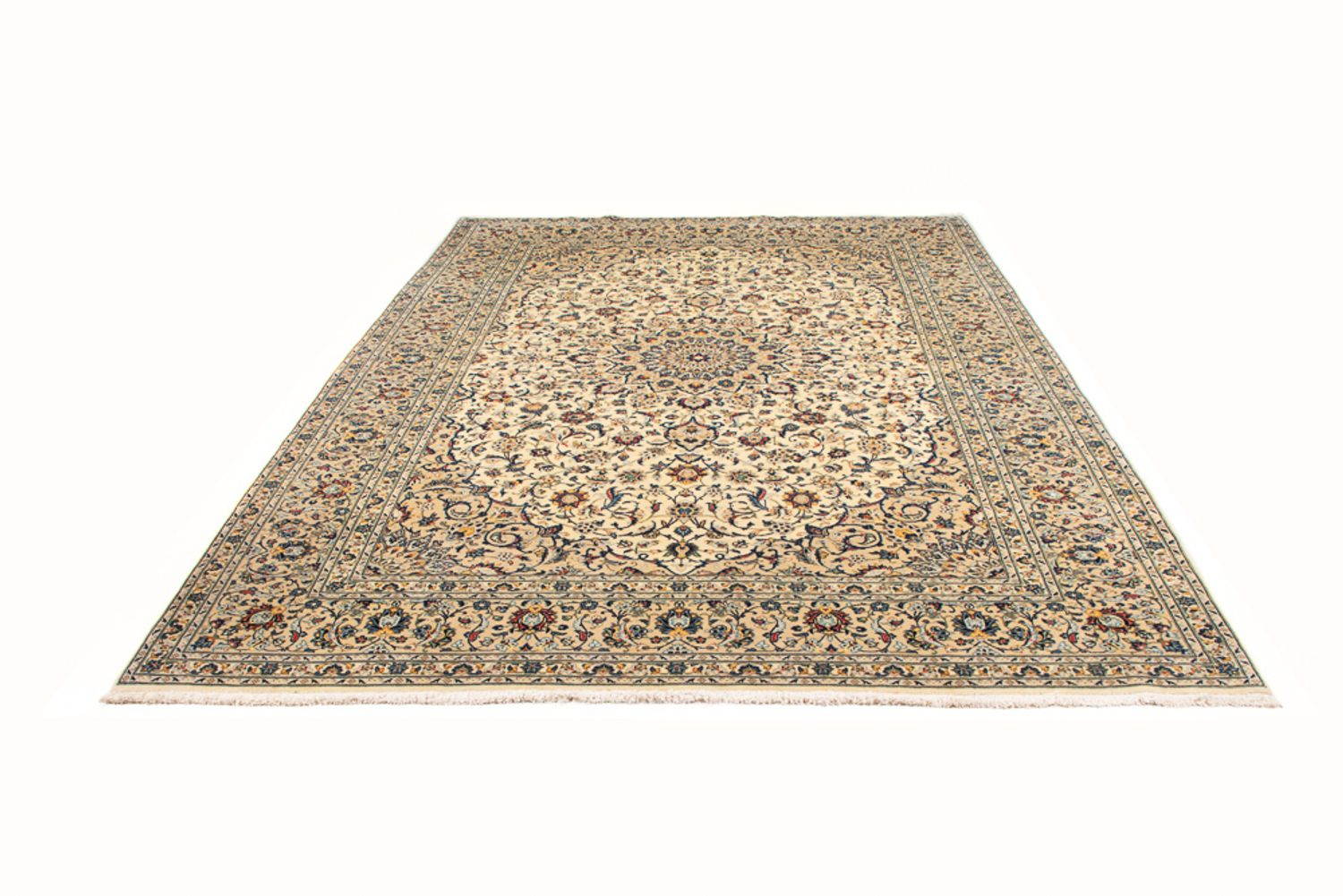 Tapis persan - Keshan - 299 x 212 cm - crème