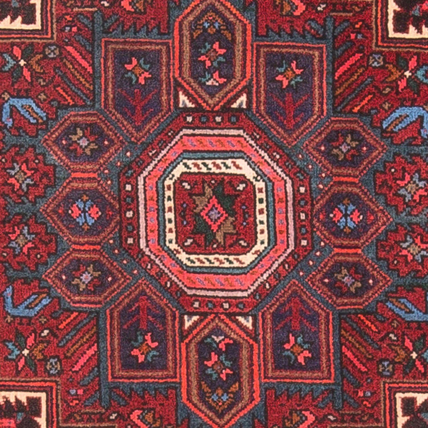 Tapis persan - Nomadic - 125 x 78 cm - rouge foncé
