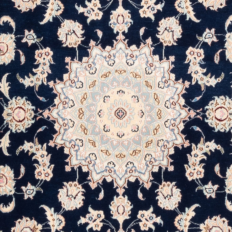 Tapis persan - Nain - Premium - 161 x 105 cm - bleu foncé