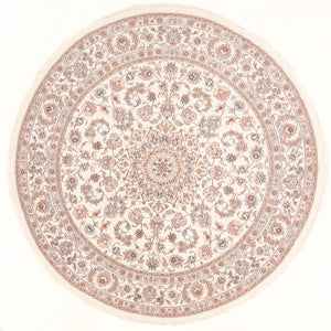 Tapis persan - Tabriz - Royal ronde  - 202 x 196 cm - crème