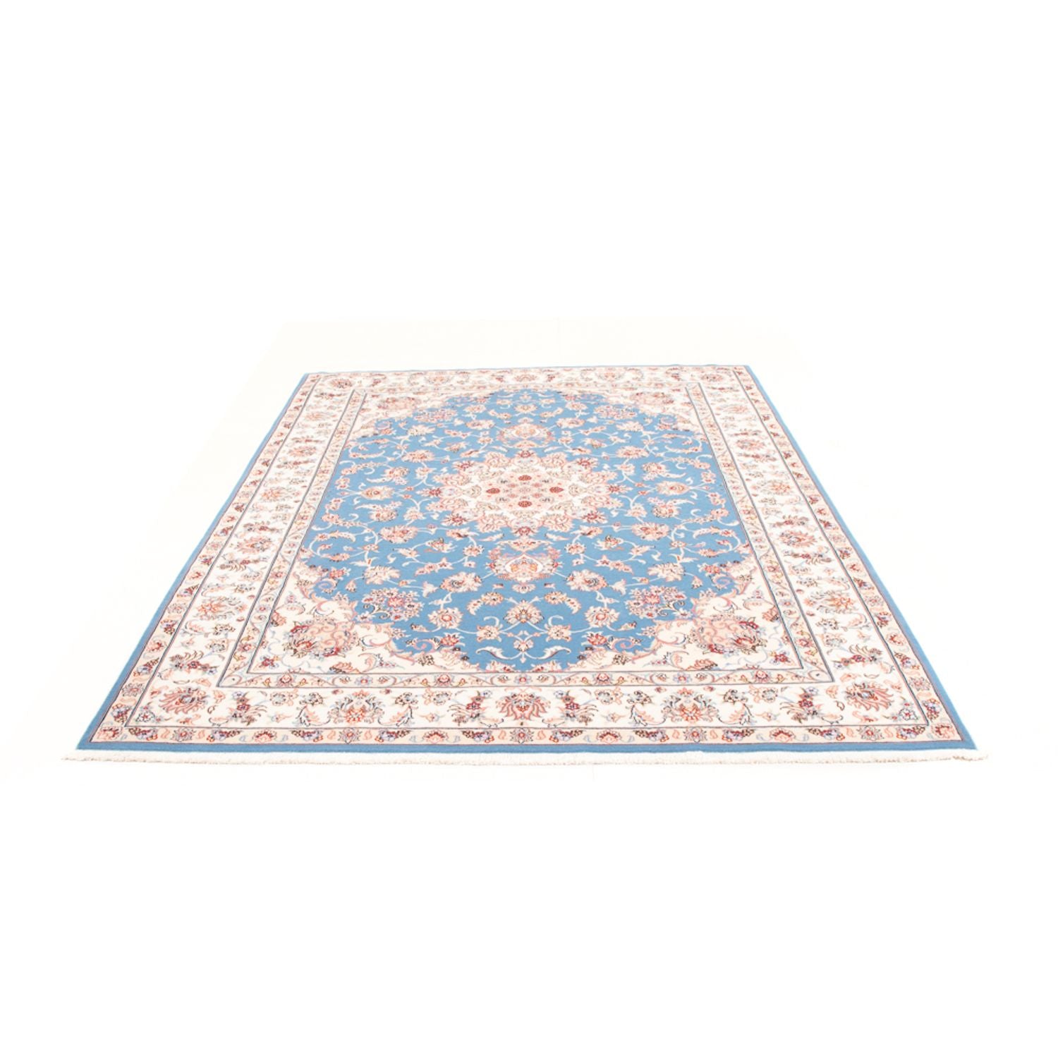 Tapis persan - Tabriz - Royal - 244 x 168 cm - bleu clair