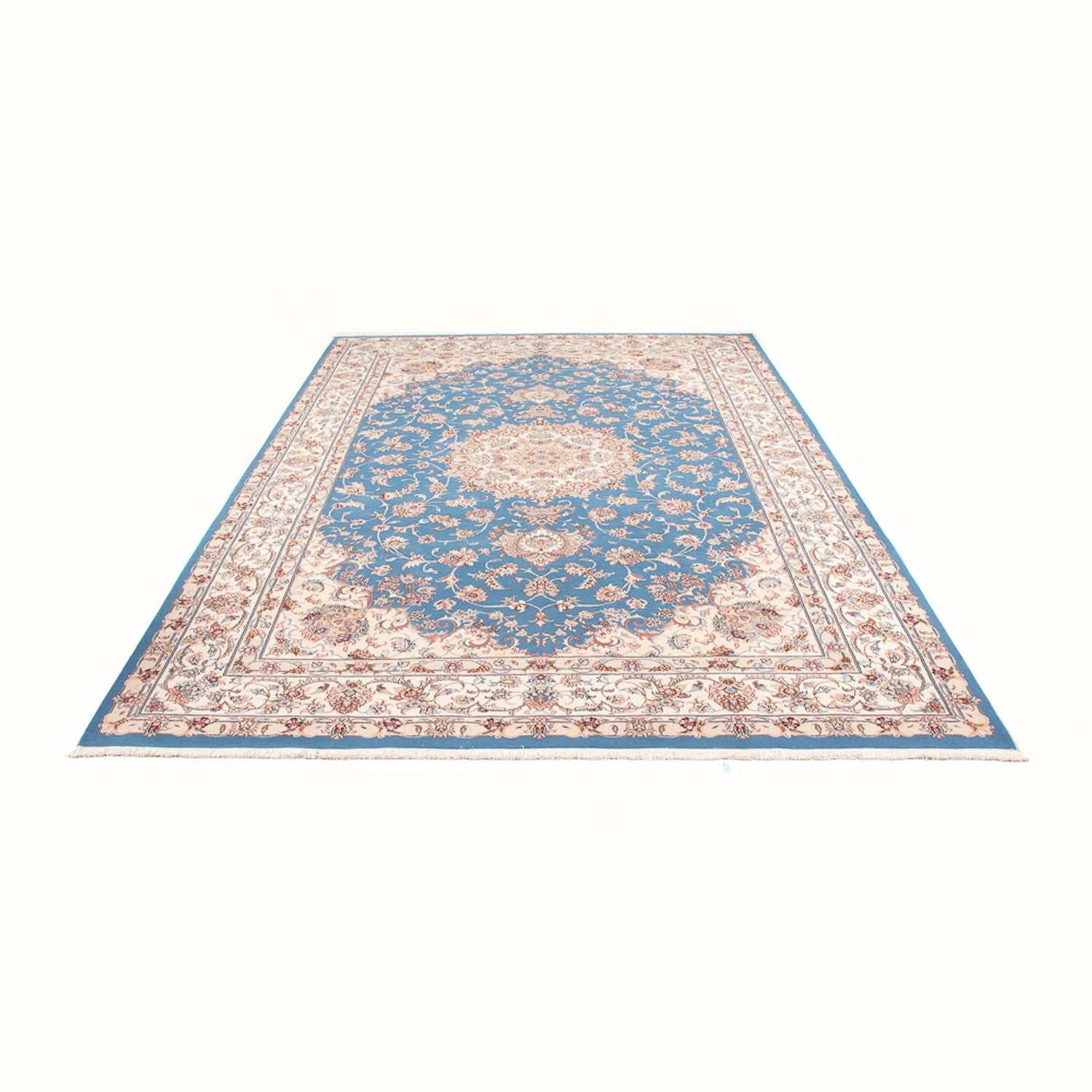 Tapis persan - Tabriz - Royal - 300 x 200 cm - bleu clair