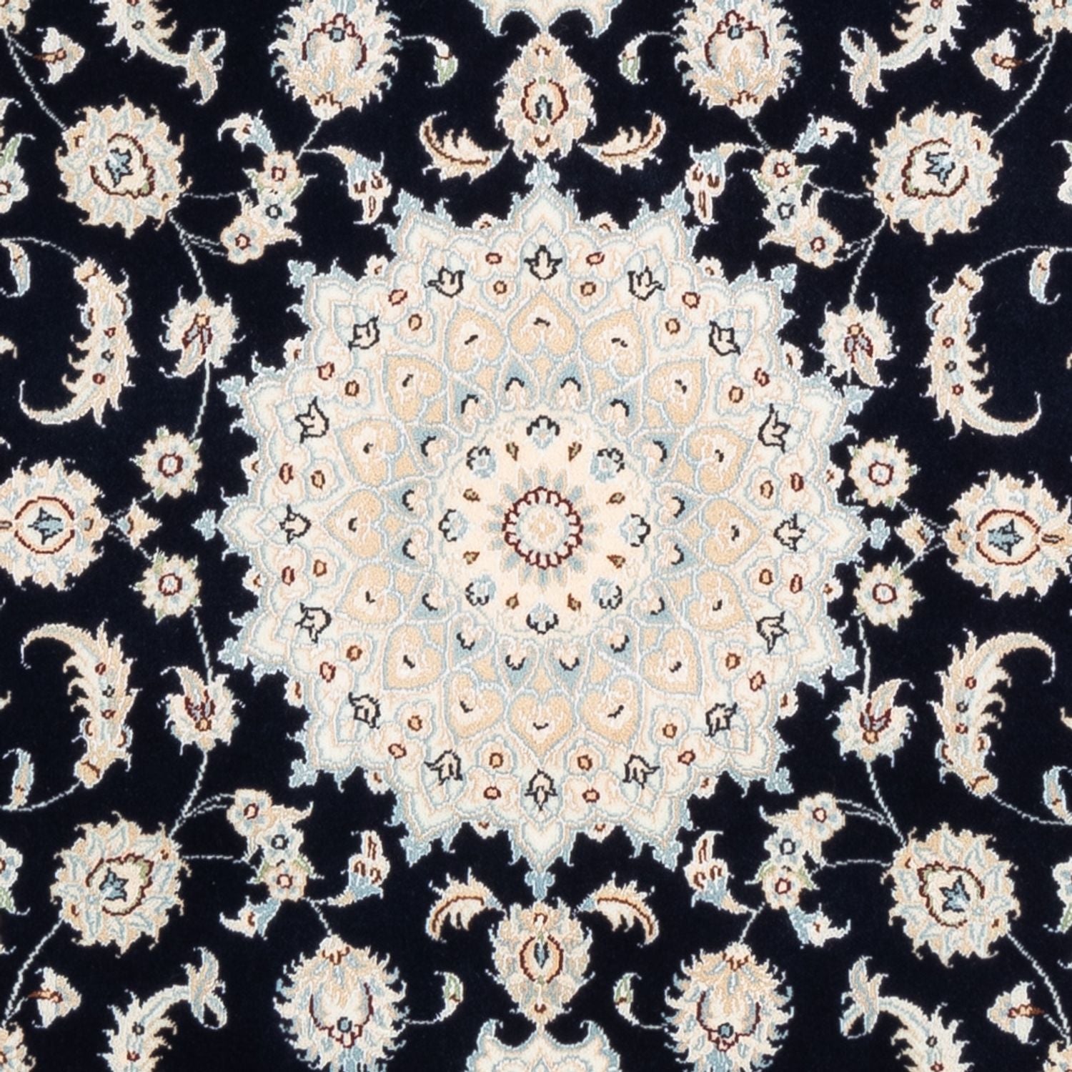 Tapis persan - Nain - Premium - 176 x 119 cm - bleu foncé