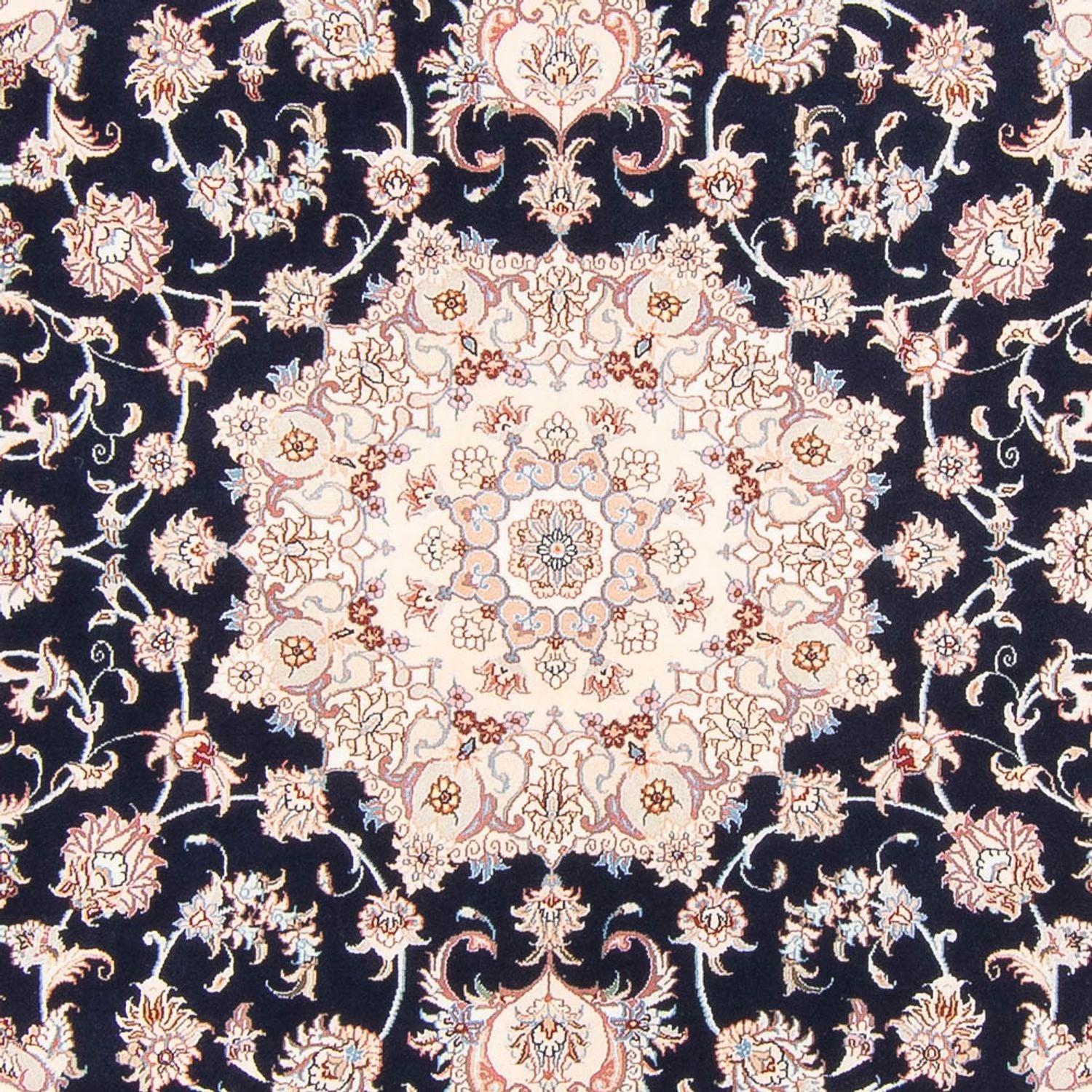 Tapis persan - Tabriz - Royal - 250 x 198 cm - bleu foncé
