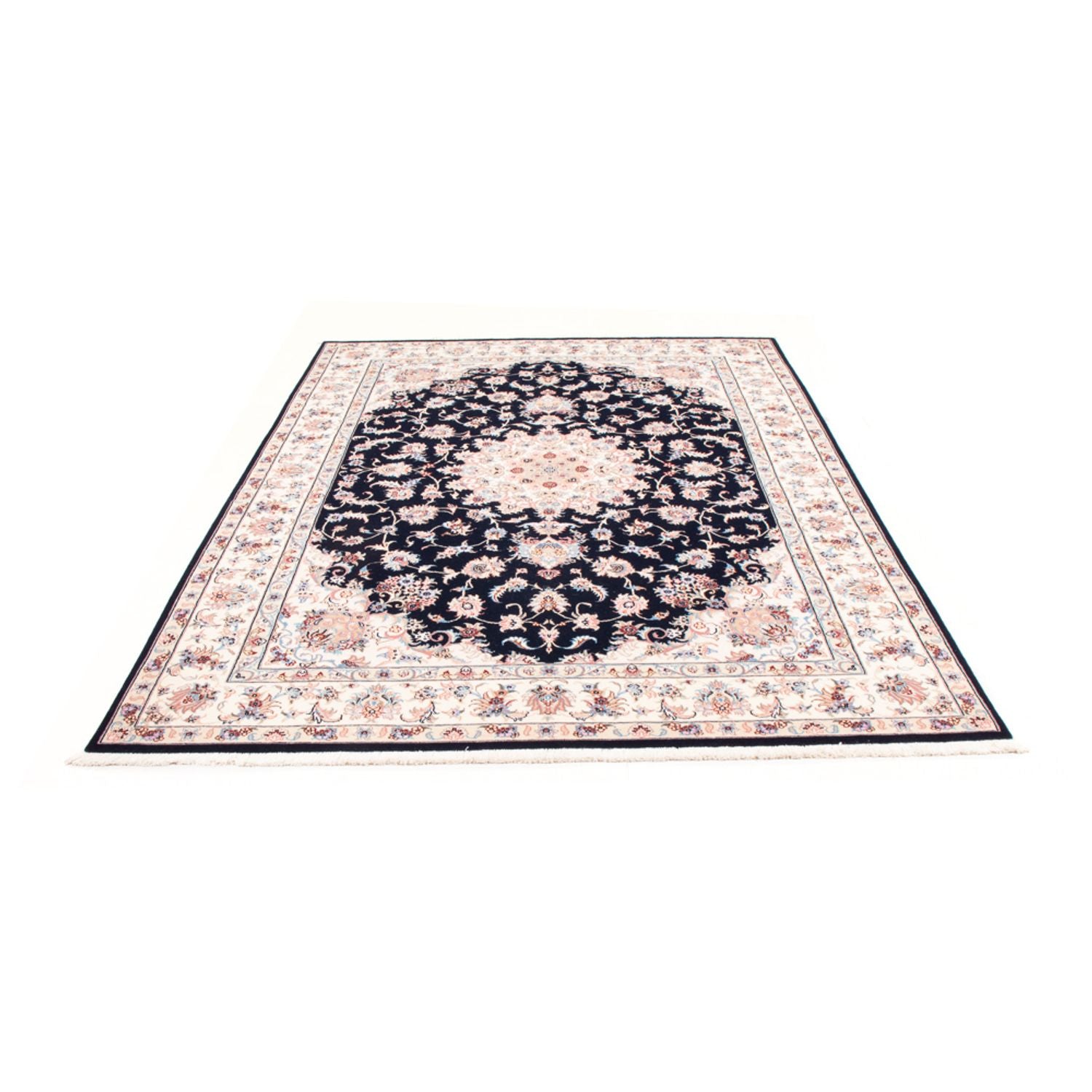 Tapis persan - Tabriz - Royal - 234 x 168 cm - bleu foncé