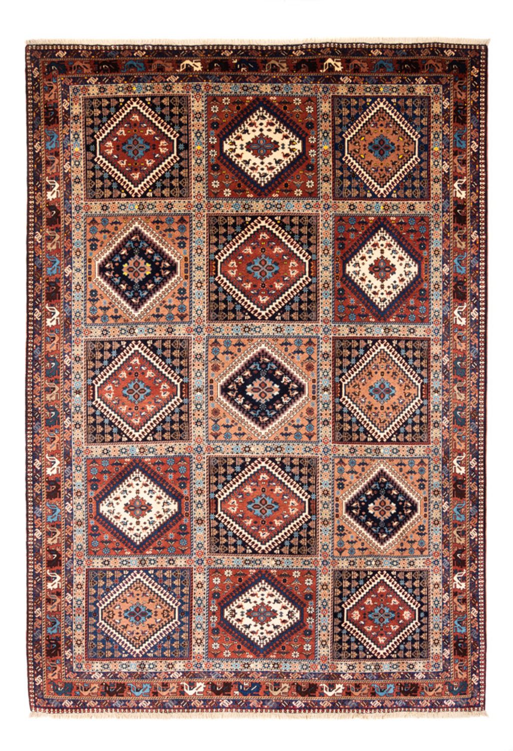 Tapis persan - Nomadic - 306 x 206 cm - rouge bordeaux