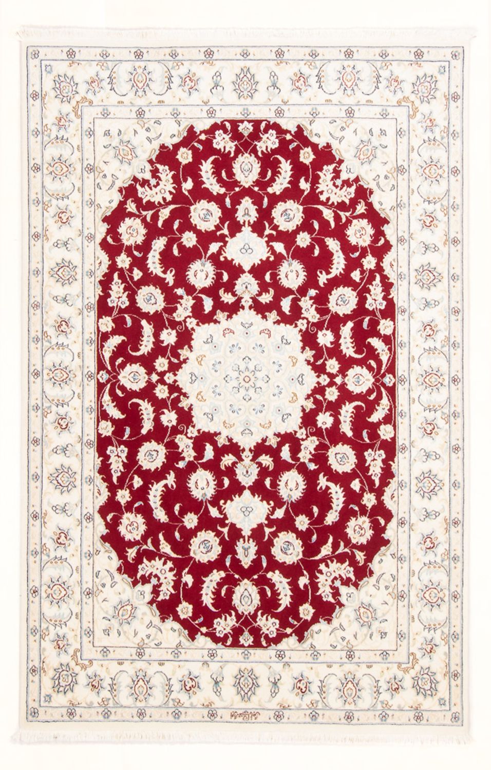 Tapis persan - Nain - Royal - 178 x 118 cm - rouge