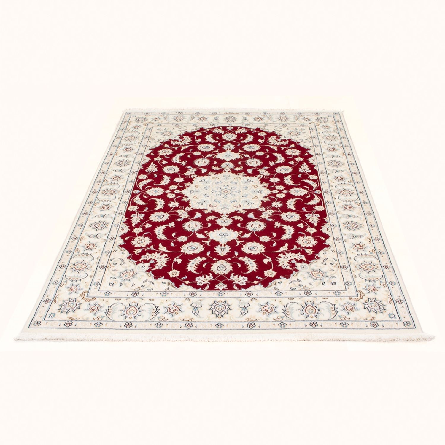 Tapis persan - Nain - Royal - 178 x 118 cm - rouge