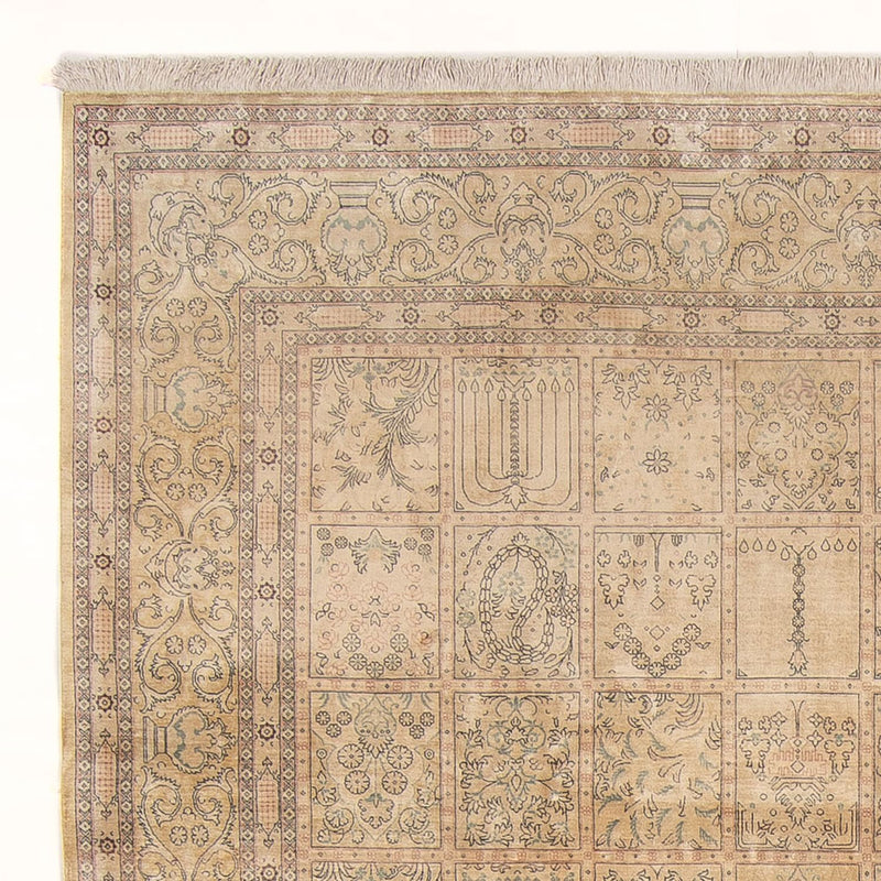 Tapis en soie - Ghom soie - Premium - 294 x 191 cm - beige foncé
