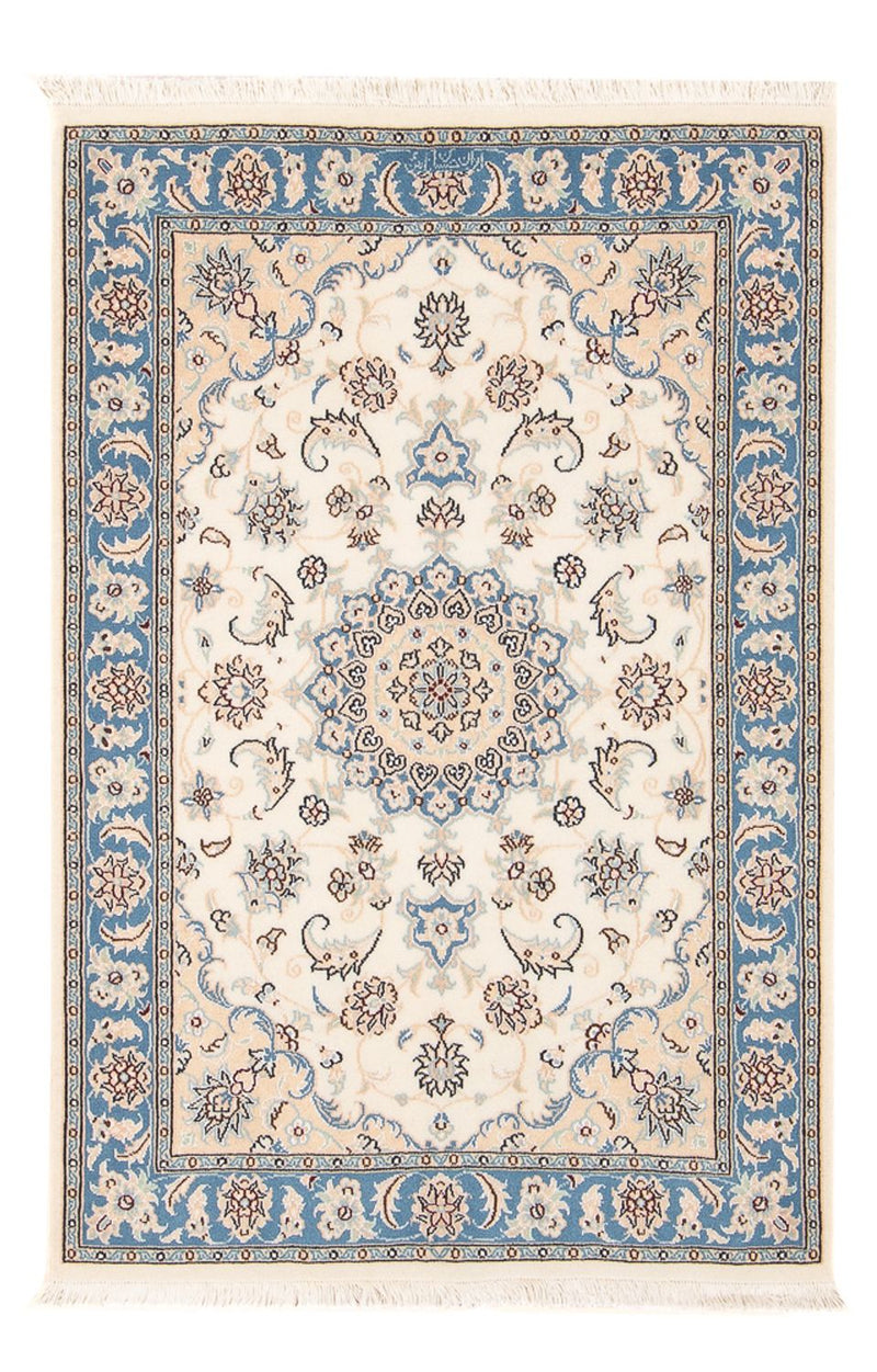 Tapis persan - Nain - Premium - 122 x 82 cm - crème