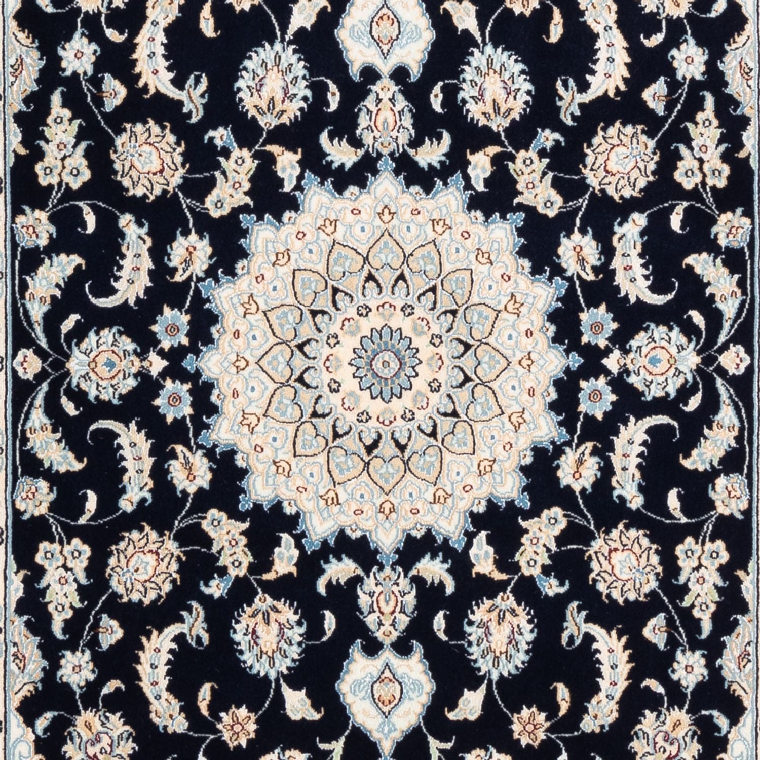 Tapis persan - Nain - Premium - 180 x 118 cm - bleu foncé