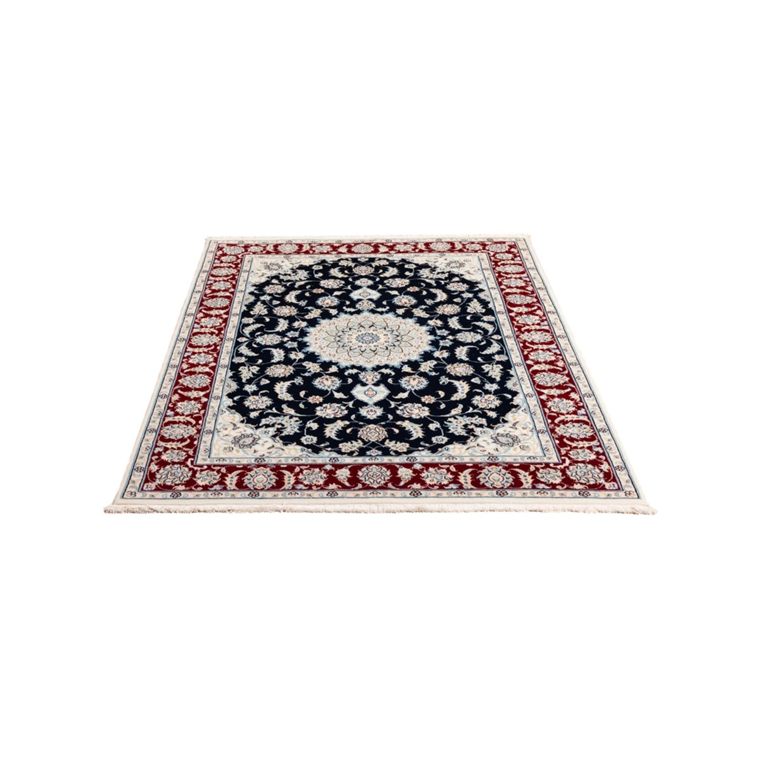 Tapis persan - Nain - Premium - 180 x 118 cm - bleu foncé