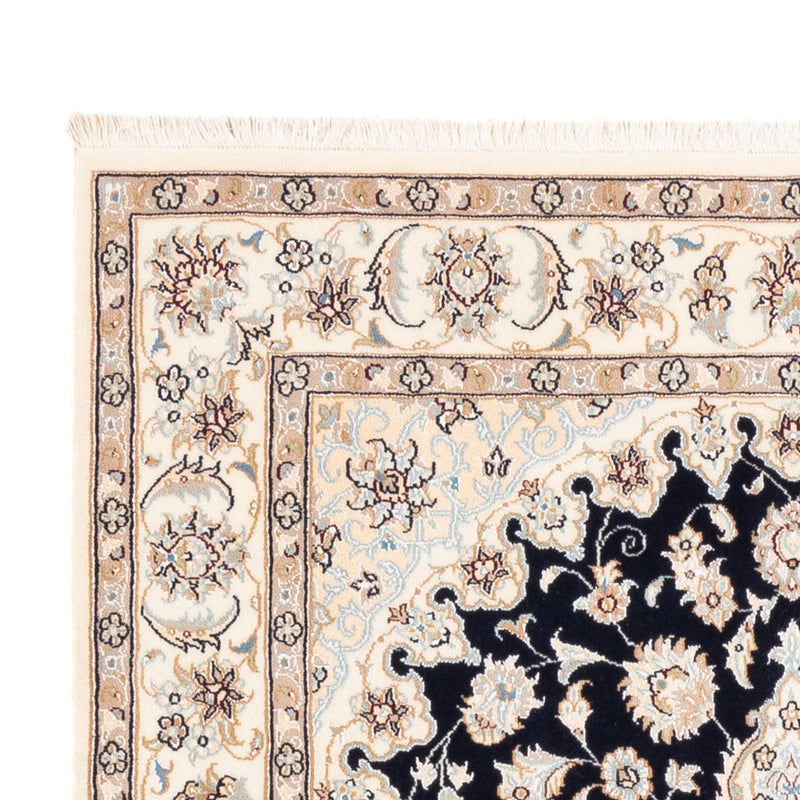 Tapis persan - Nain - Premium - 180 x 120 cm - bleu foncé