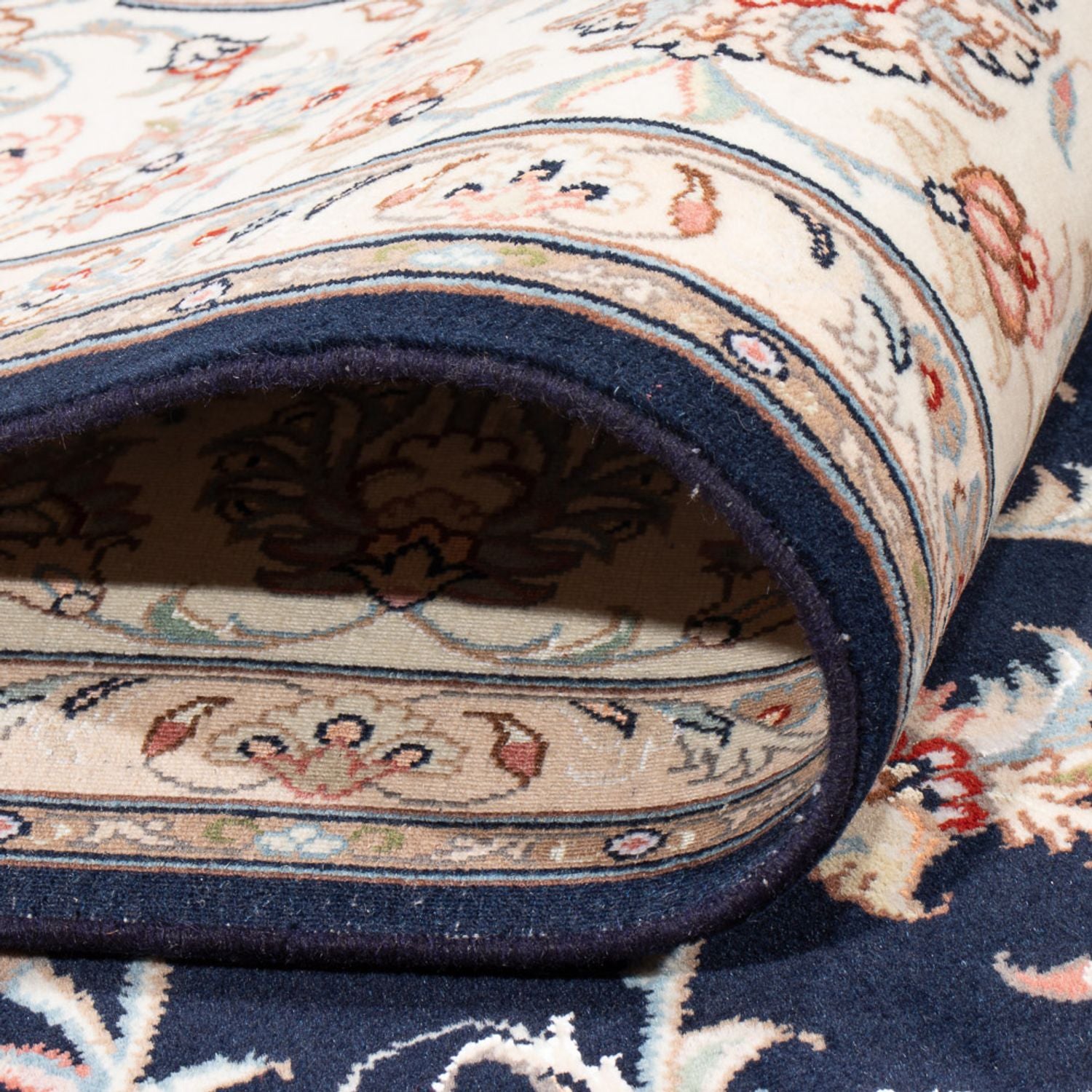 Tapis persan - Tabriz - Royal - 250 x 200 cm - bleu foncé