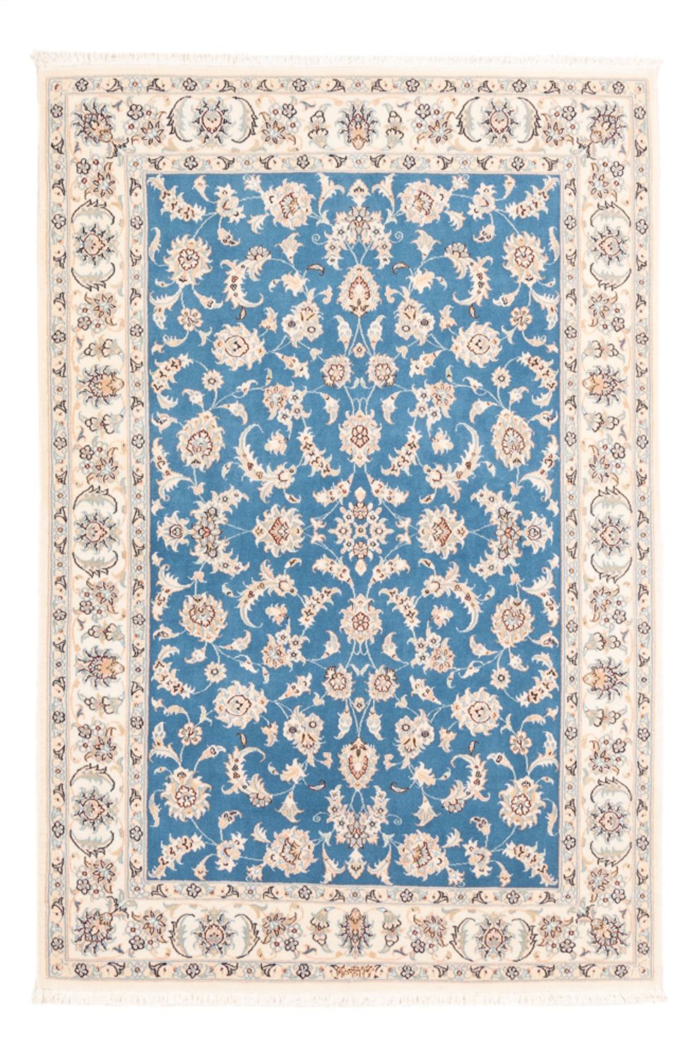 Tapis persan - Nain - Premium - 176 x 121 cm - bleu
