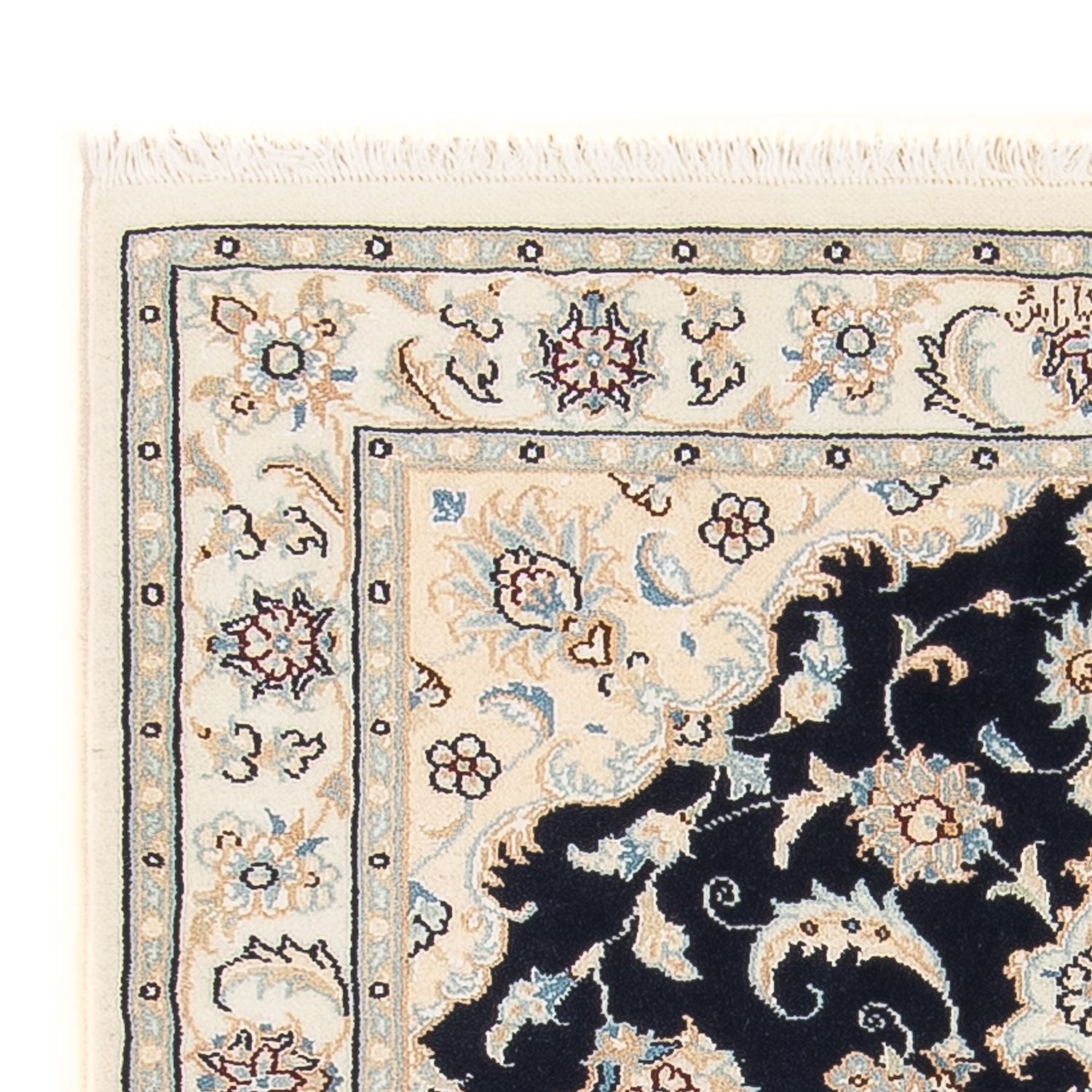 Tapis persan - Nain - Premium - 120 x 80 cm - bleu foncé