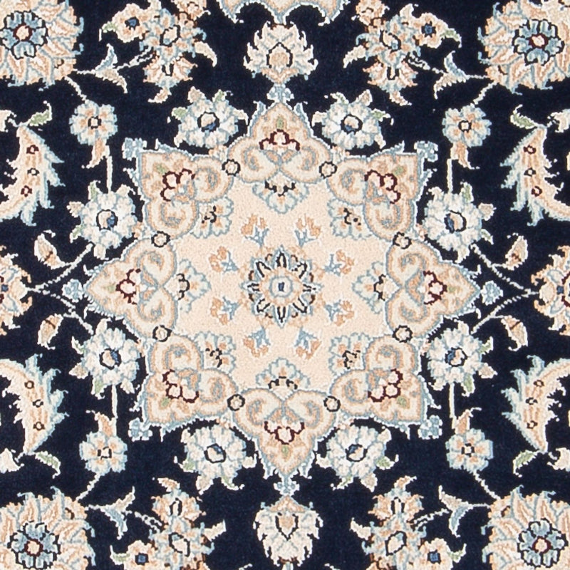 Tapis persan - Nain - Premium - 117 x 78 cm - bleu foncé