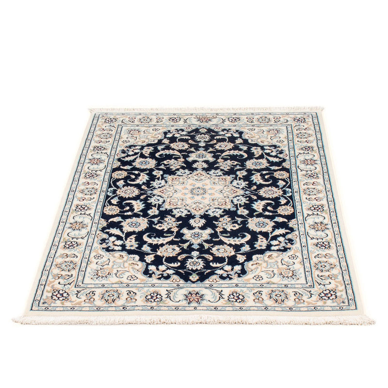 Tapis persan - Nain - Premium - 117 x 78 cm - bleu foncé