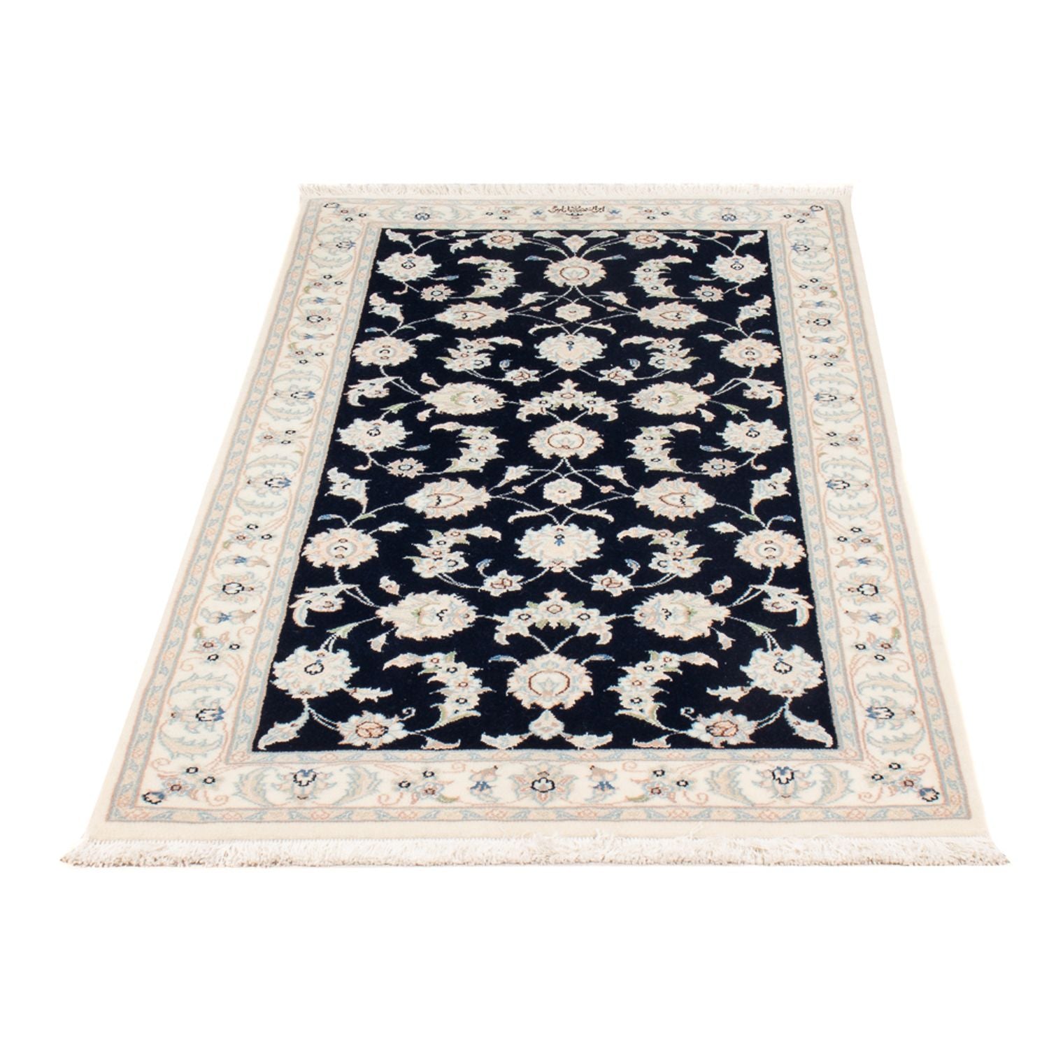 Perserteppich - Nain - Premium - 138 x 75 cm - dunkelblau