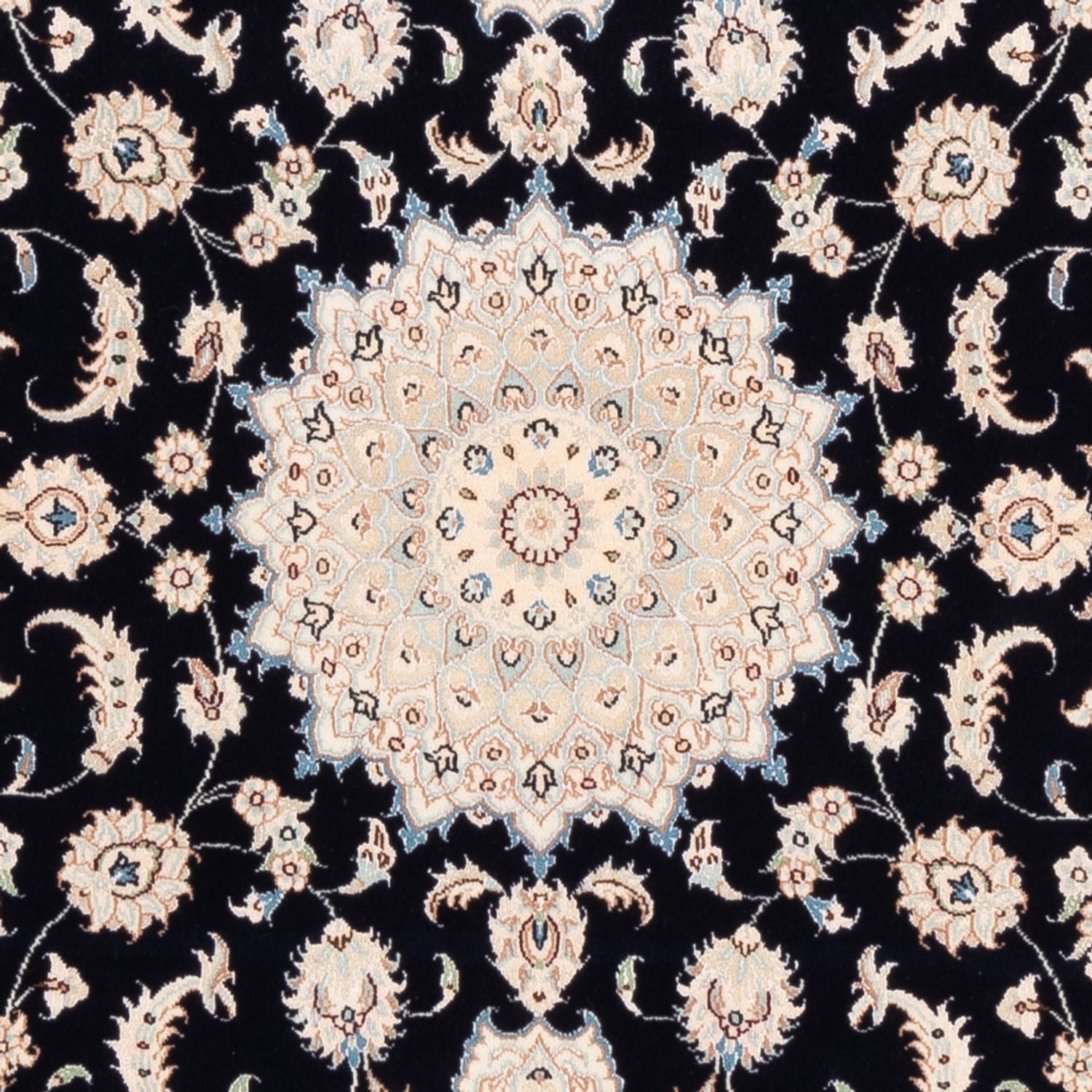 Tapis persan - Nain - Premium - 175 x 117 cm - bleu foncé