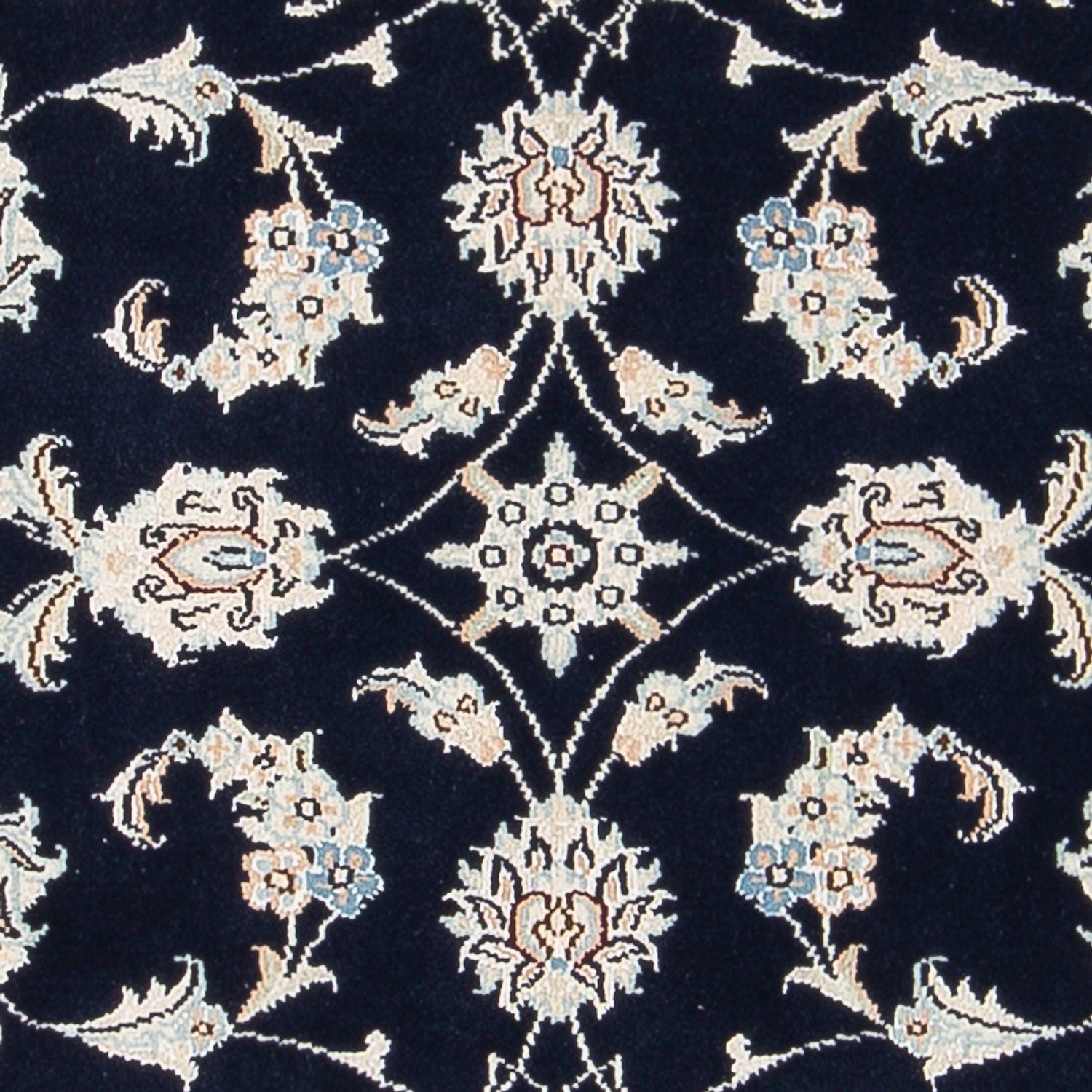 Tapis persan - Nain - Premium - 124 x 82 cm - bleu foncé