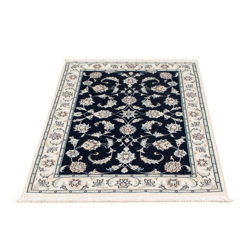 Tapis persan - Nain - Premium - 124 x 82 cm - bleu foncé