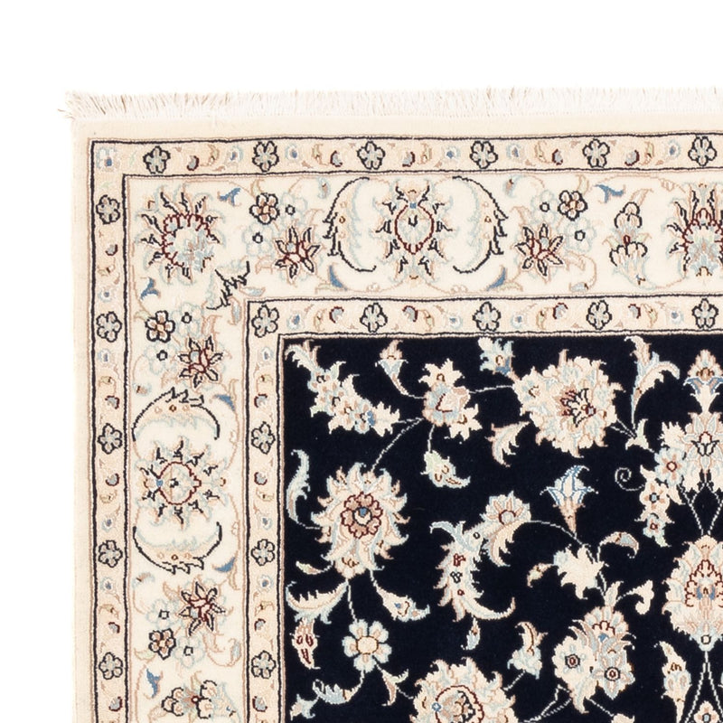 Tapis persan - Nain - Premium - 182 x 121 cm - bleu foncé
