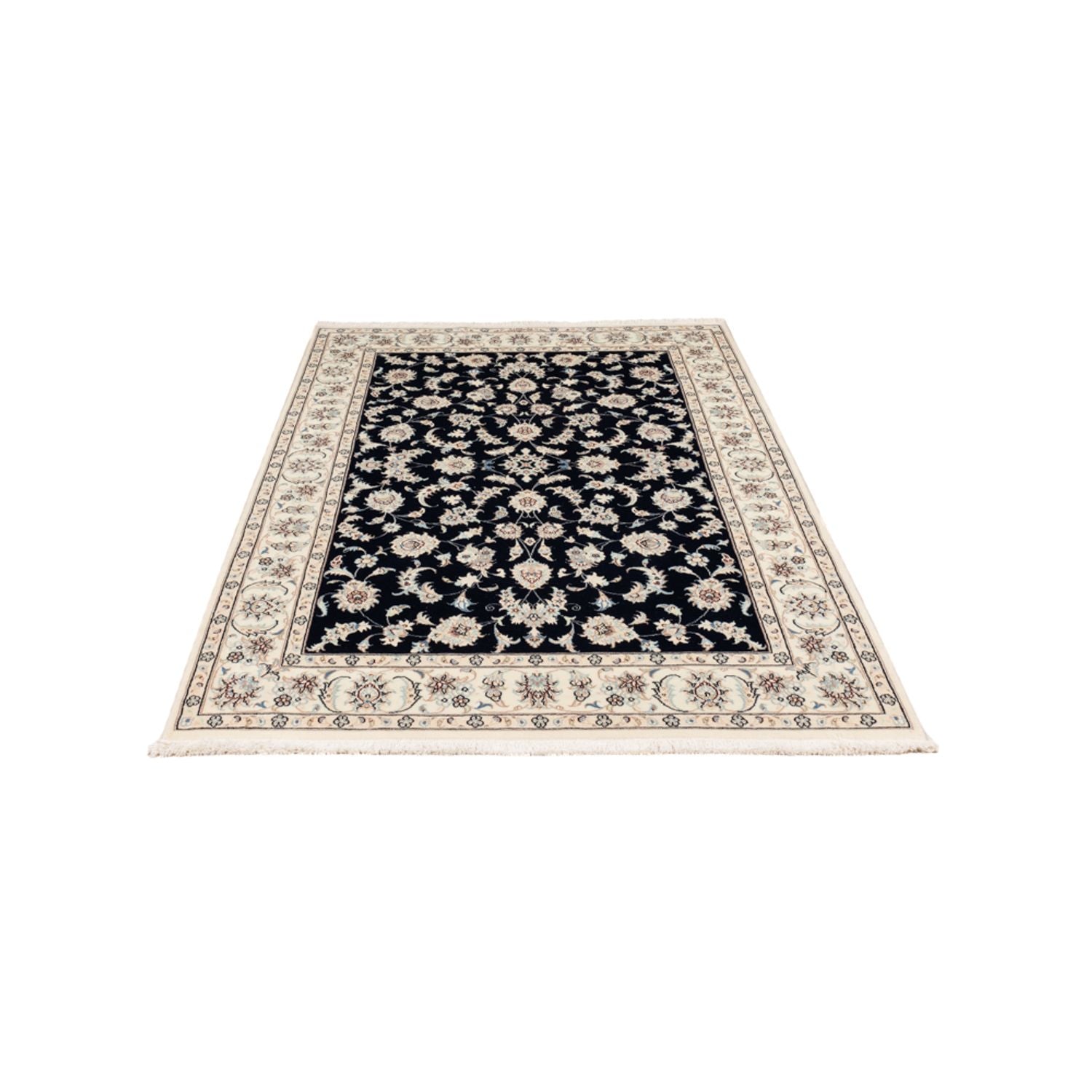 Tapis persan - Nain - Premium - 182 x 121 cm - bleu foncé