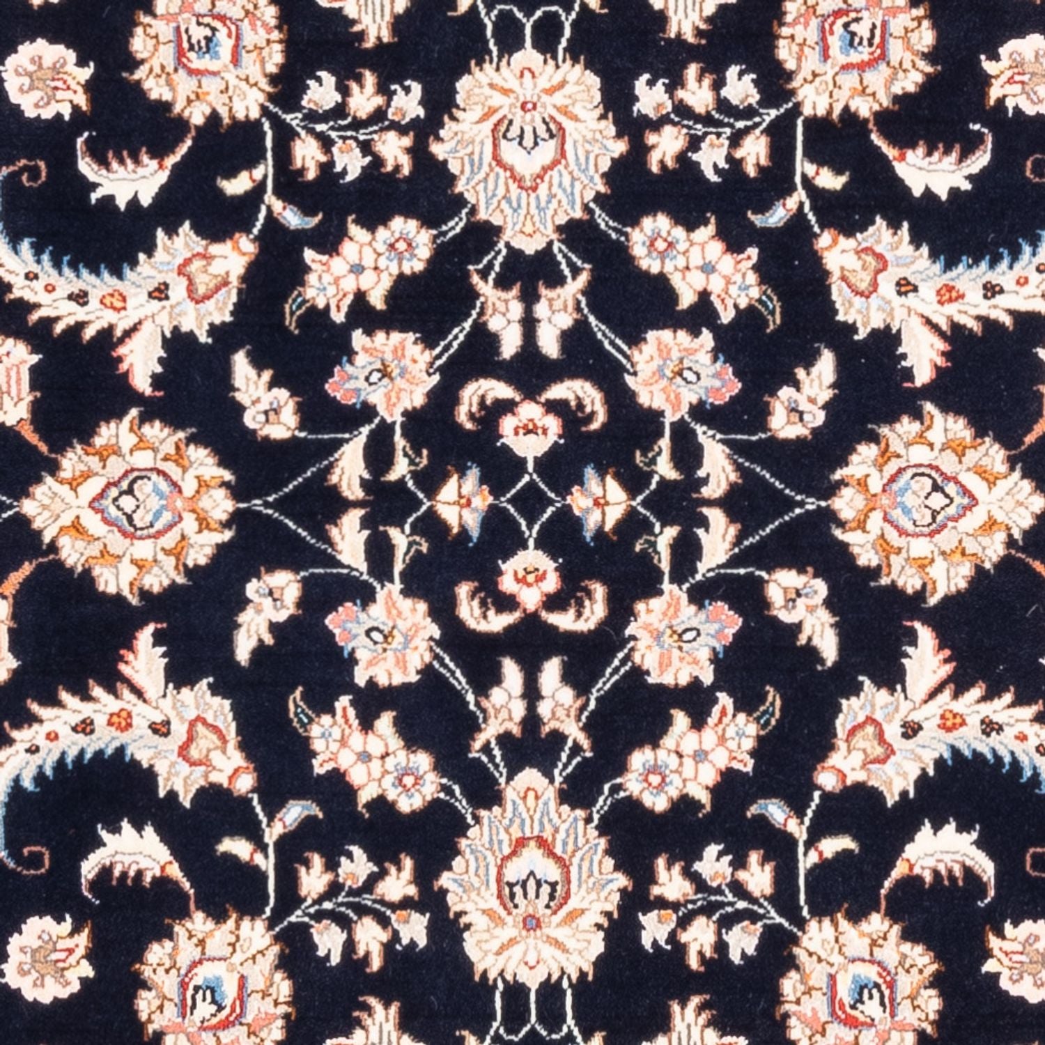 Tapis persan - Tabriz - 200 x 150 cm - bleu foncé