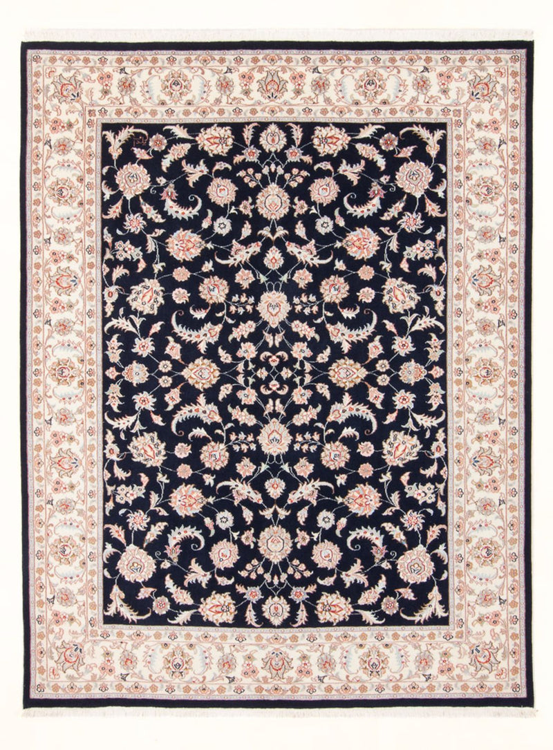 Tapis persan - Tabriz - Royal - 201 x 149 cm - bleu foncé