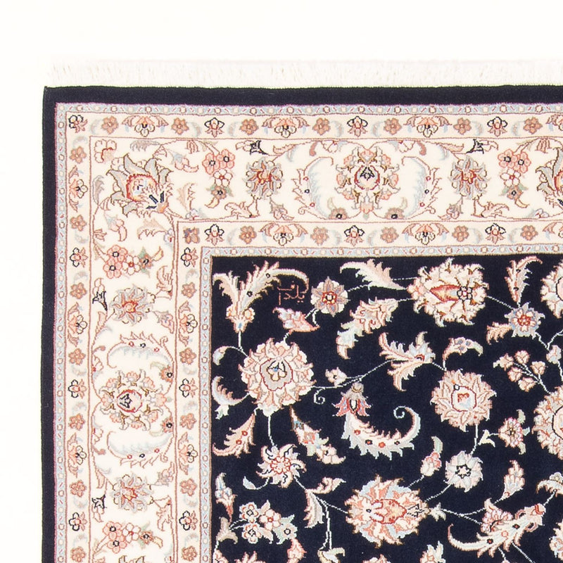 Tapis persan - Tabriz - Royal - 201 x 149 cm - bleu foncé