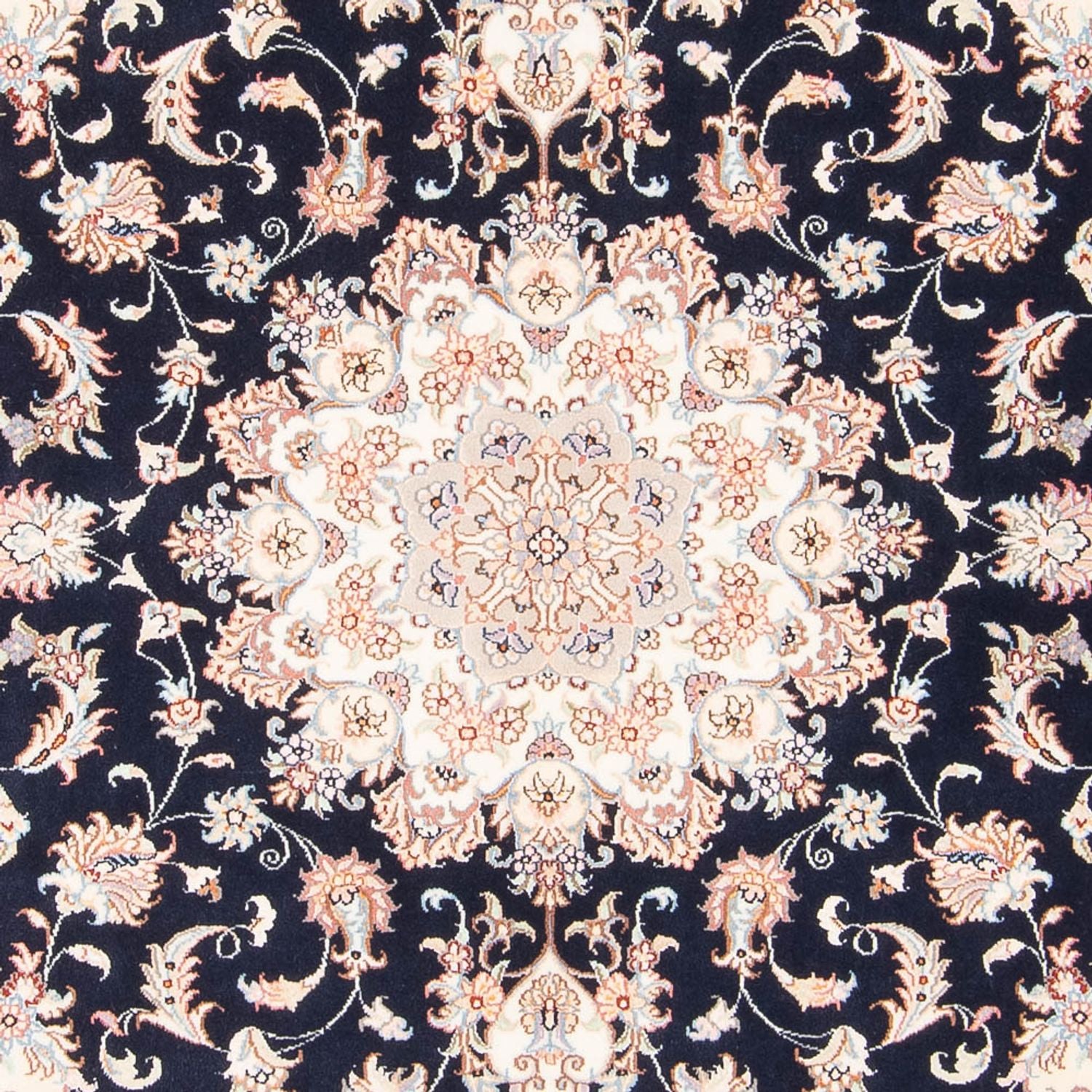 Tapis persan - Tabriz - Royal - 197 x 149 cm - bleu foncé