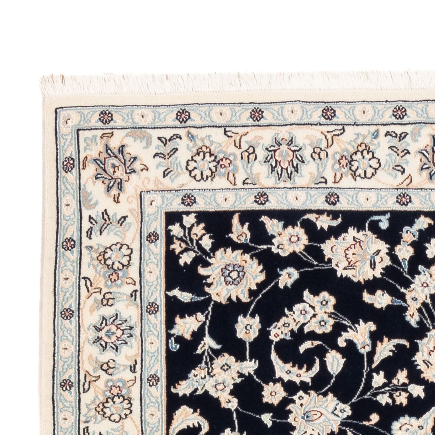 Tapis persan - Nain - Premium - 154 x 107 cm - bleu foncé