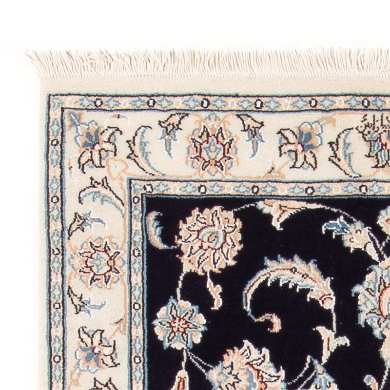 Tapis persan - Nain - Premium - 125 x 80 cm - bleu foncé