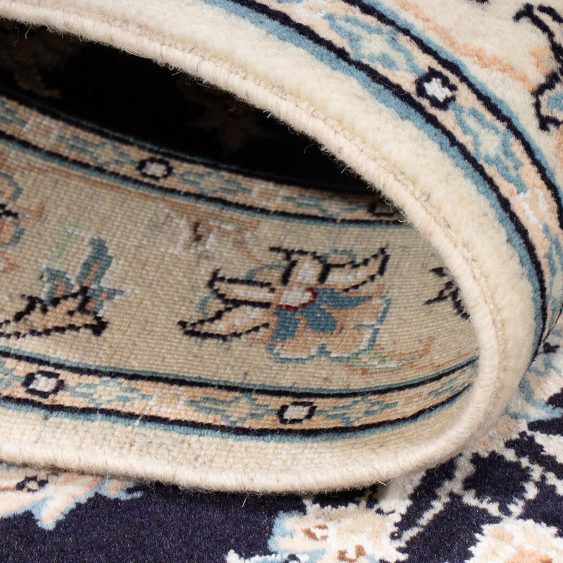 Tapis persan - Nain - Premium - 125 x 80 cm - bleu foncé