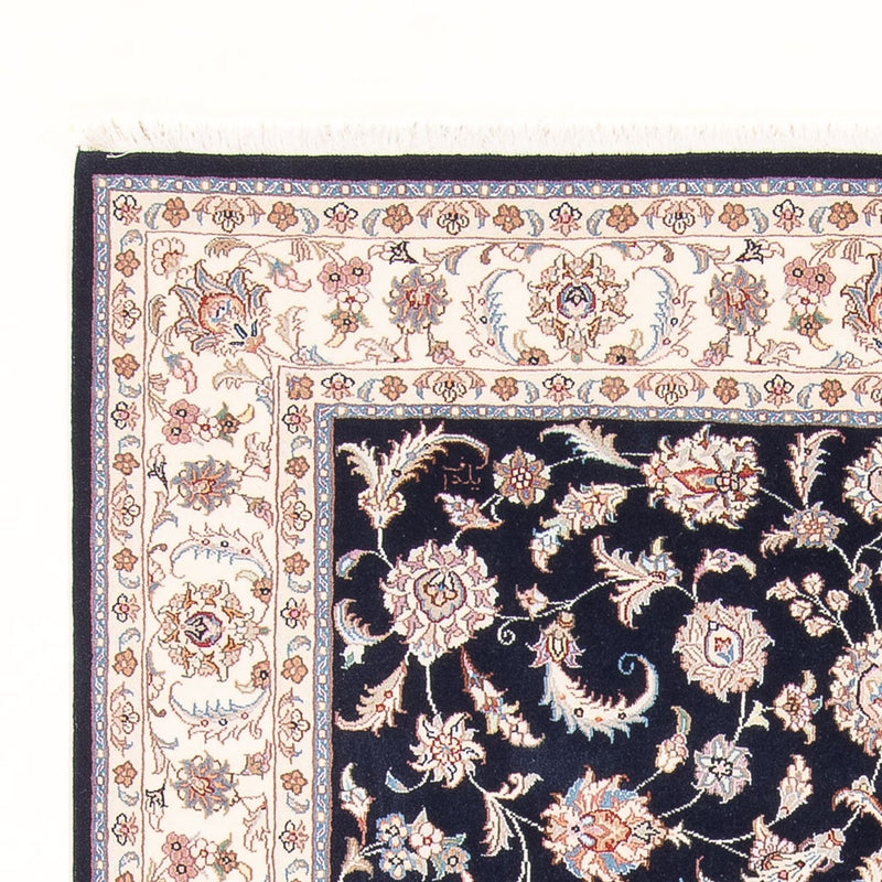 Tapis persan - Tabriz - Royal - 201 x 150 cm - bleu foncé