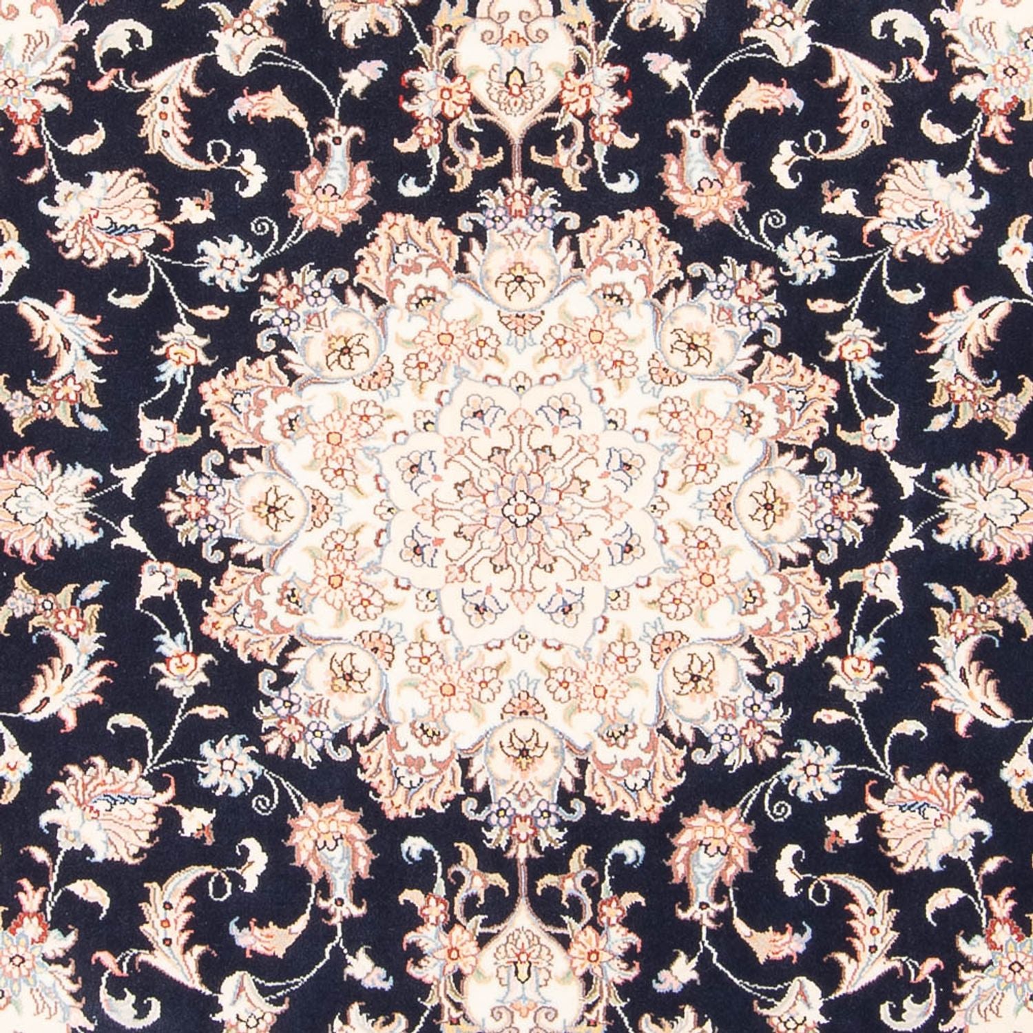 Tapis persan - Tabriz - Royal - 199 x 147 cm - bleu foncé