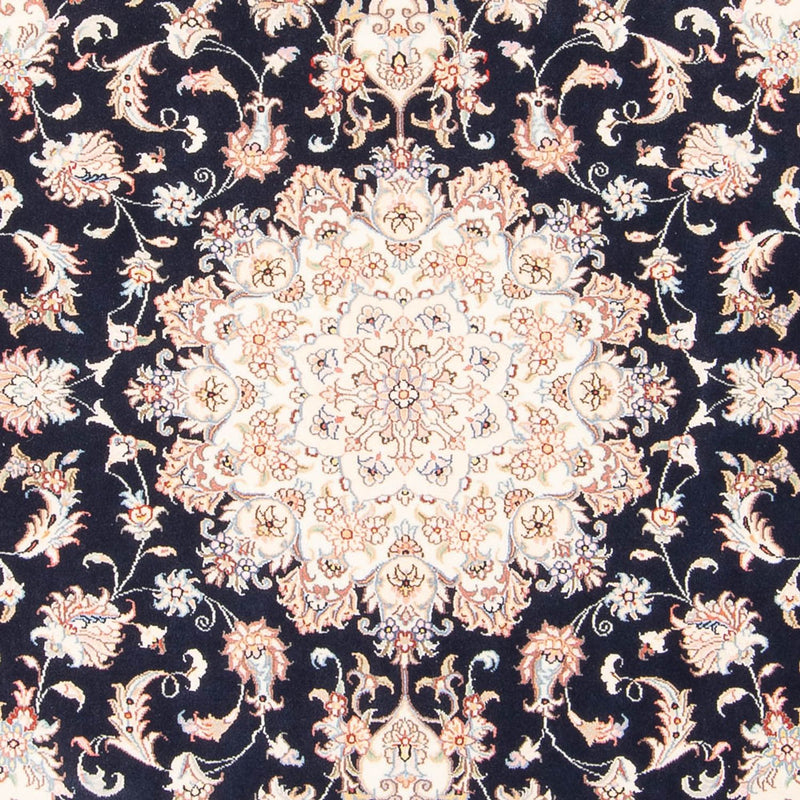 Tapis persan - Tabriz - Royal - 199 x 147 cm - bleu foncé